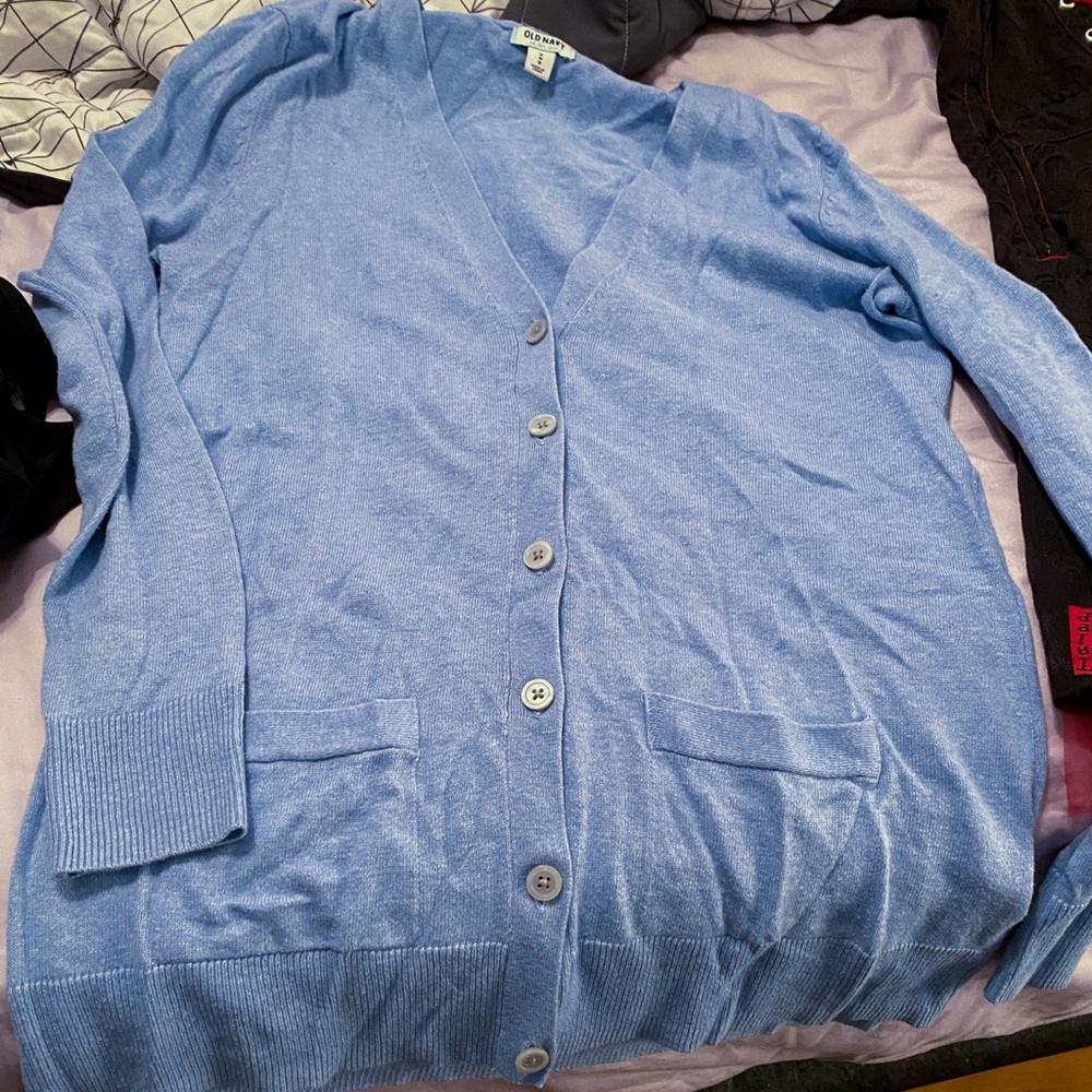 Old Navy V-Neck Button Down Boyfriend Cardigan - M